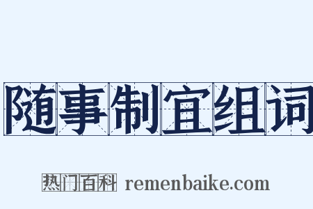 随事制宜组词是什么意思的图片